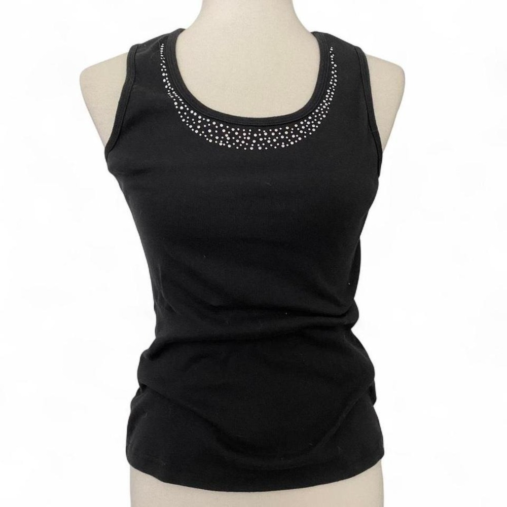 Vintage Bobbie Brooks black tank with silver studs